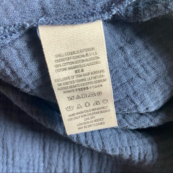 Free People Gauze Summer Button Down Top - Blue - XS - Picture 6 of 6